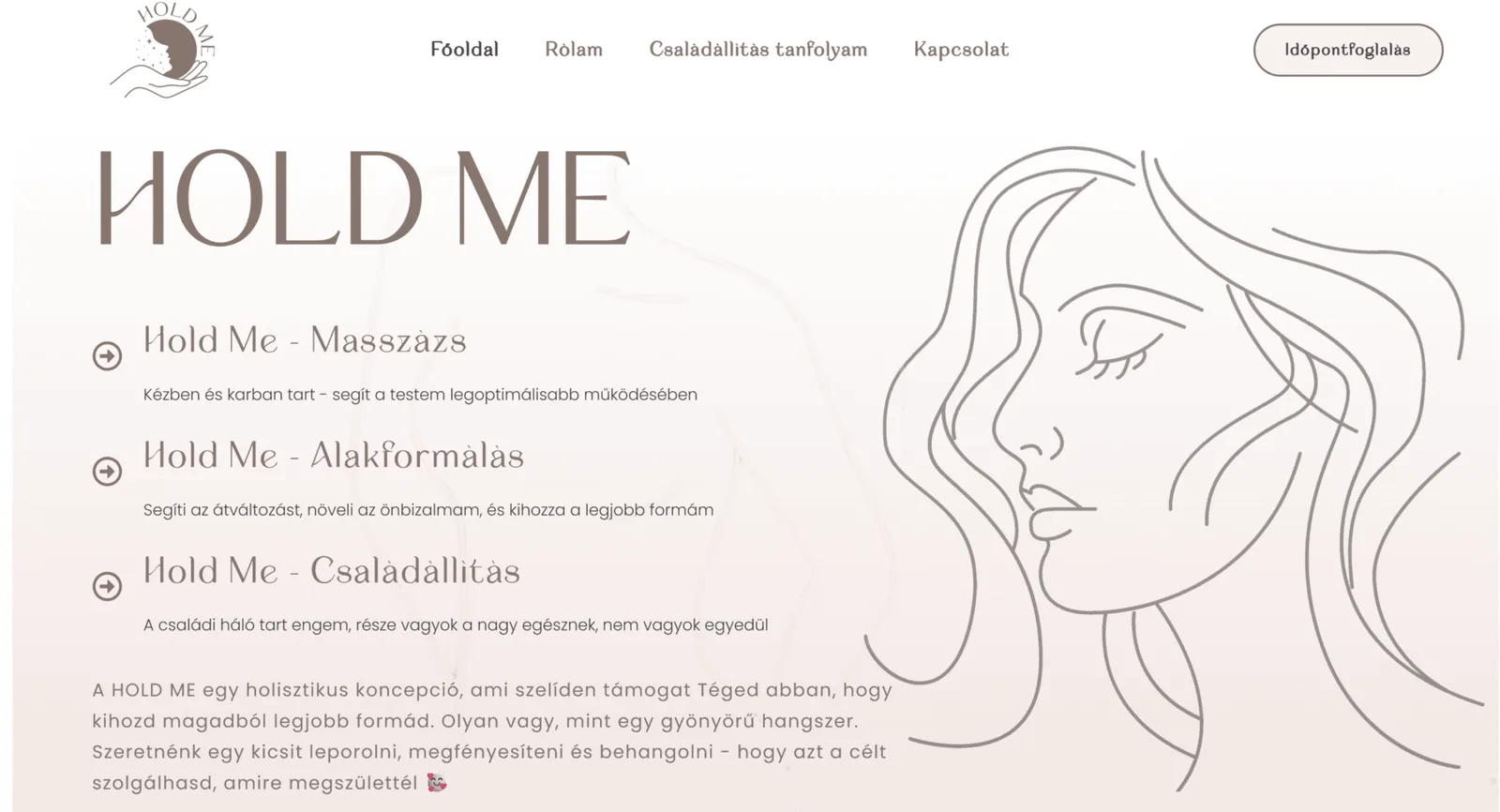 holdme.hu weboldal főoldala
